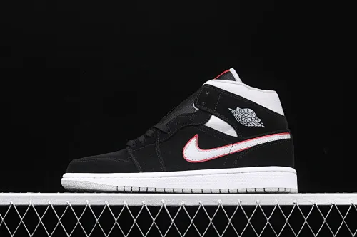 All categories Air Jordan Jordan series basketball shoes Air Jordan 1 Mid Air Jordan 1 Mid AJ1 Joe 1 Zhongbang black cement color 554724-060